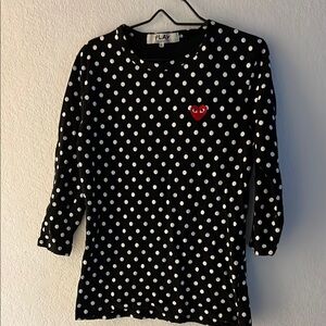 Comme des Garçons PLAY Black Top with White Dots